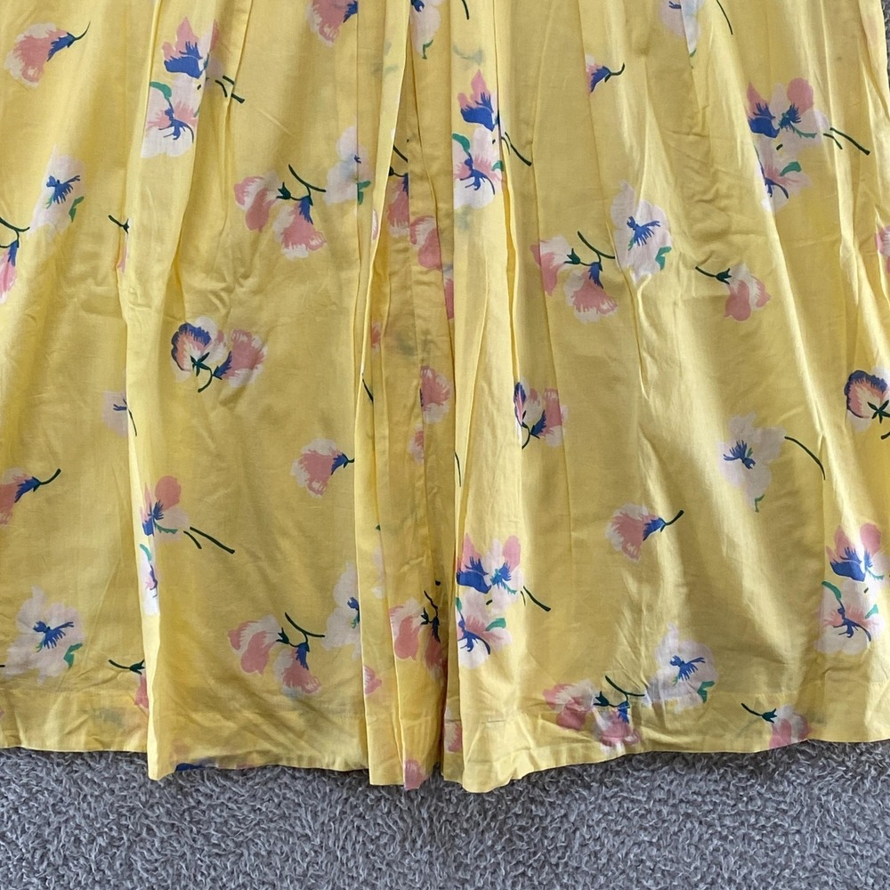 ModCloth X Emilyandfin Dress Womens 3X Yellow Babydoll Floral Fit Flare Midi - Picture 3 of 16